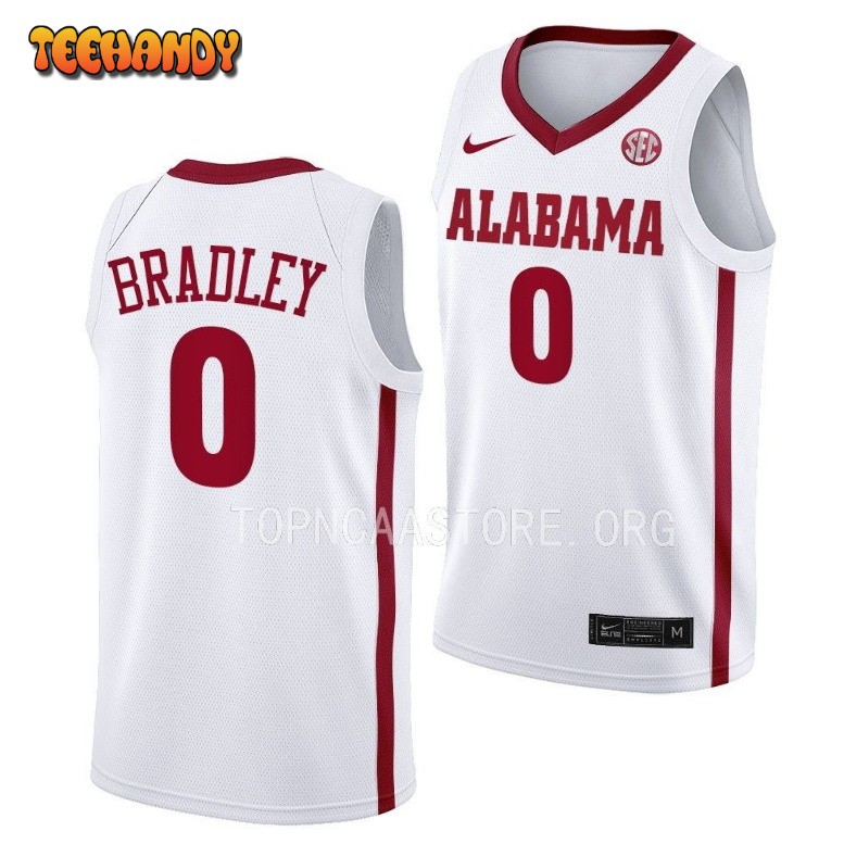 Alabama Crimson Tide Jaden Bradley White College Basketball Jersey