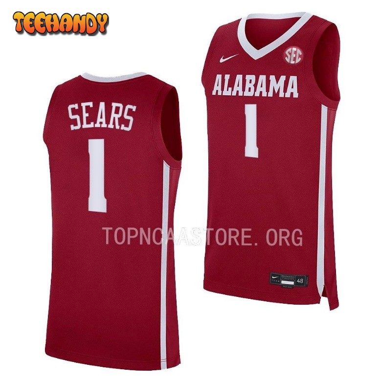 Alabama Crimson Tide Mark Sears Crimson College Basketball Jersey