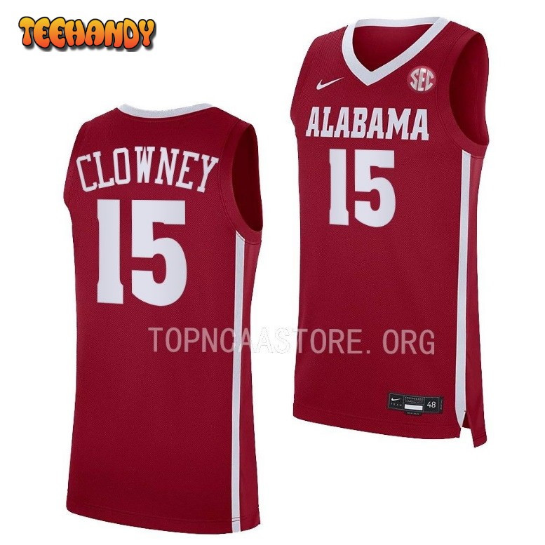 Alabama Crimson Tide Noah Clowney Crimson College Basketball Jersey