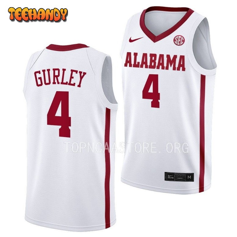 Alabama Crimson Tide Noah Gurley White College Basketball Jersey