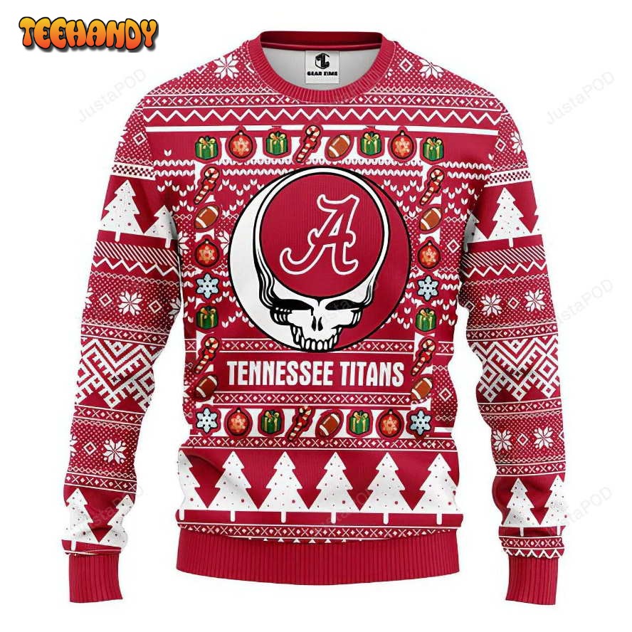 Alabama Crimson Tide Tenessee Titans Ugly Christmas Sweater, Ugly Sweater