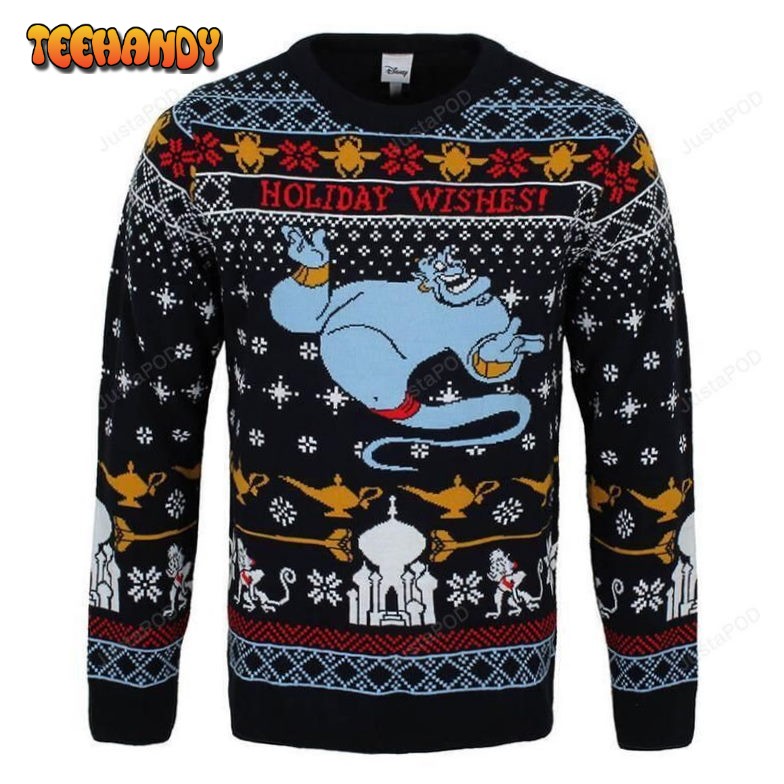 Aladdin Genie Ugly Sweater, Ugly Sweater, Christmas Sweaters, Hoodie, Sweater