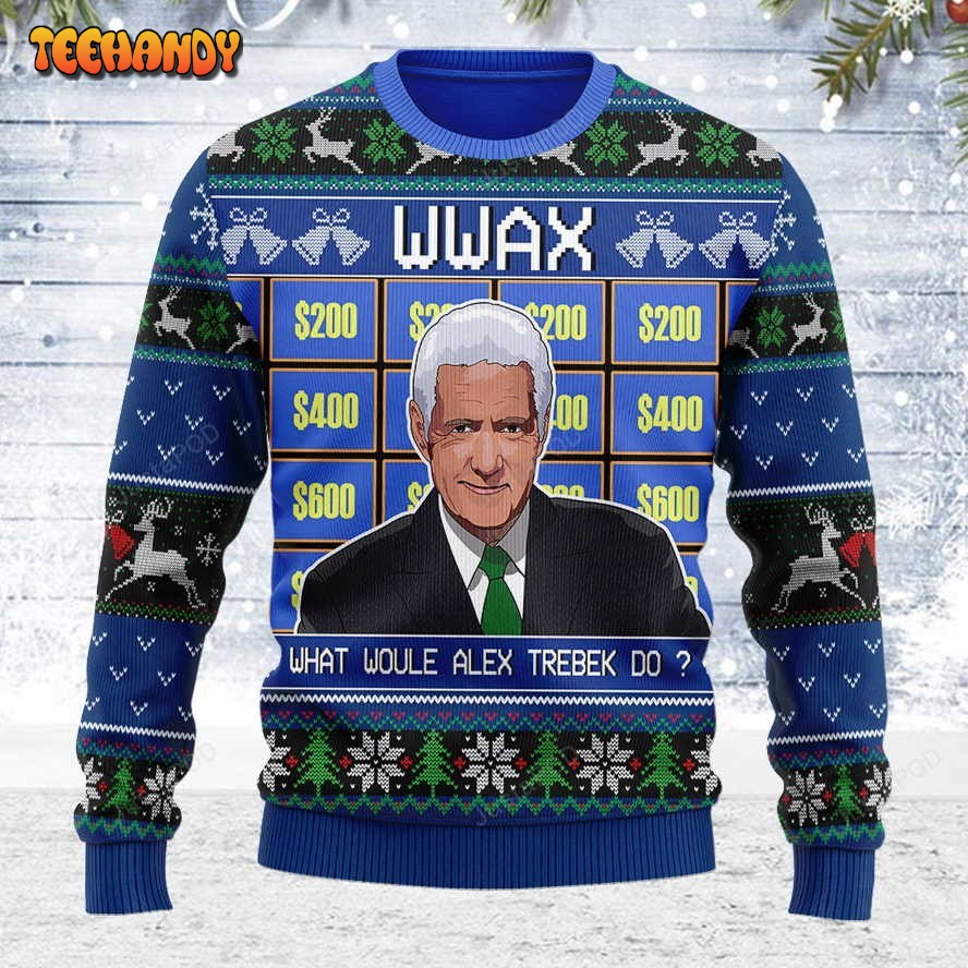 Alex Trebek Ugly Christmas Sweater, All Over Print Sweatshirt, Ugly Sweater