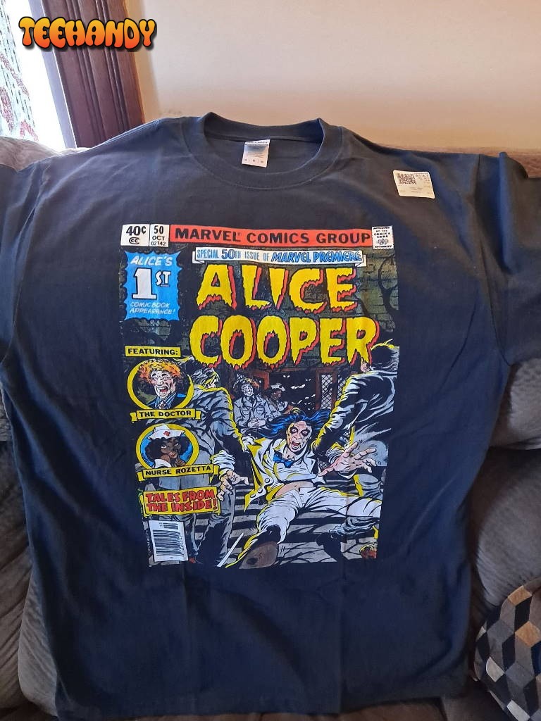 Alice Cooper 1977 Marvel Premier #50 Tales From The Inside Comic Book Inspired Shirt