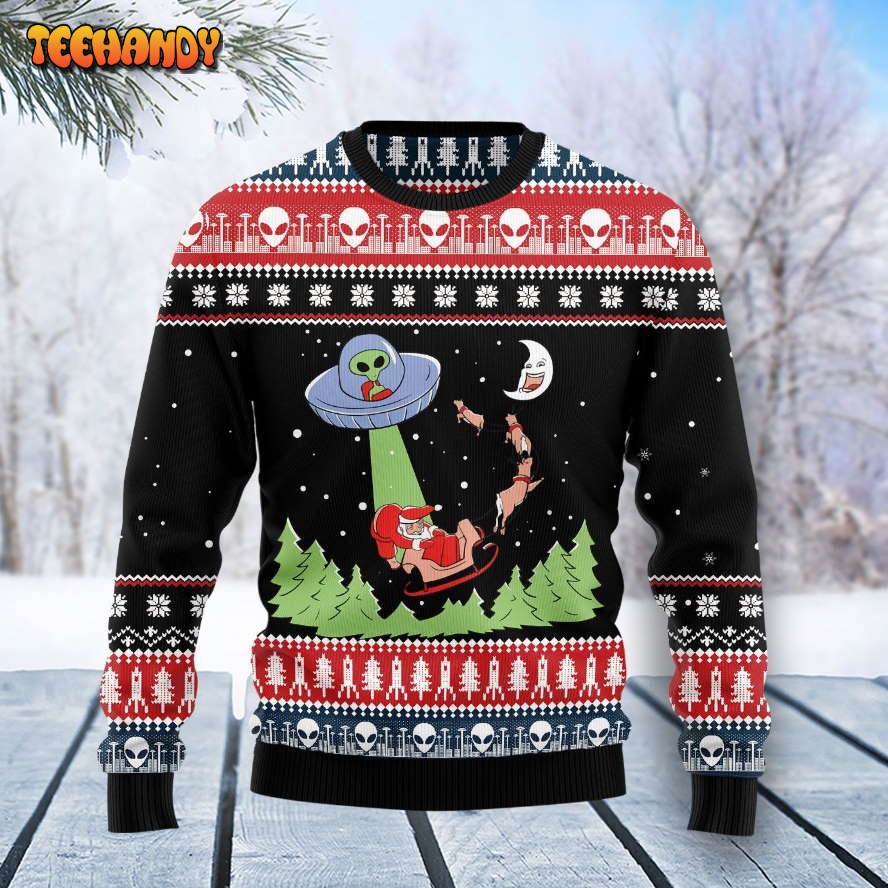 Alien Christmas Ugly Christmas Sweater, All Over Print Sweatshirt