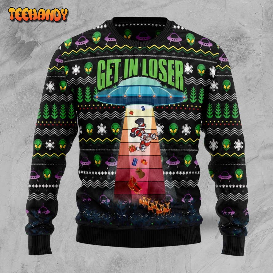 Alien Get In Loser TY1310 Ugly Christmas Sweater