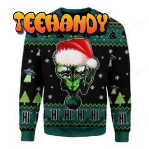 Alien Greeting Christmas Ugly Christmas Sweater, All Over Print Sweatshirt