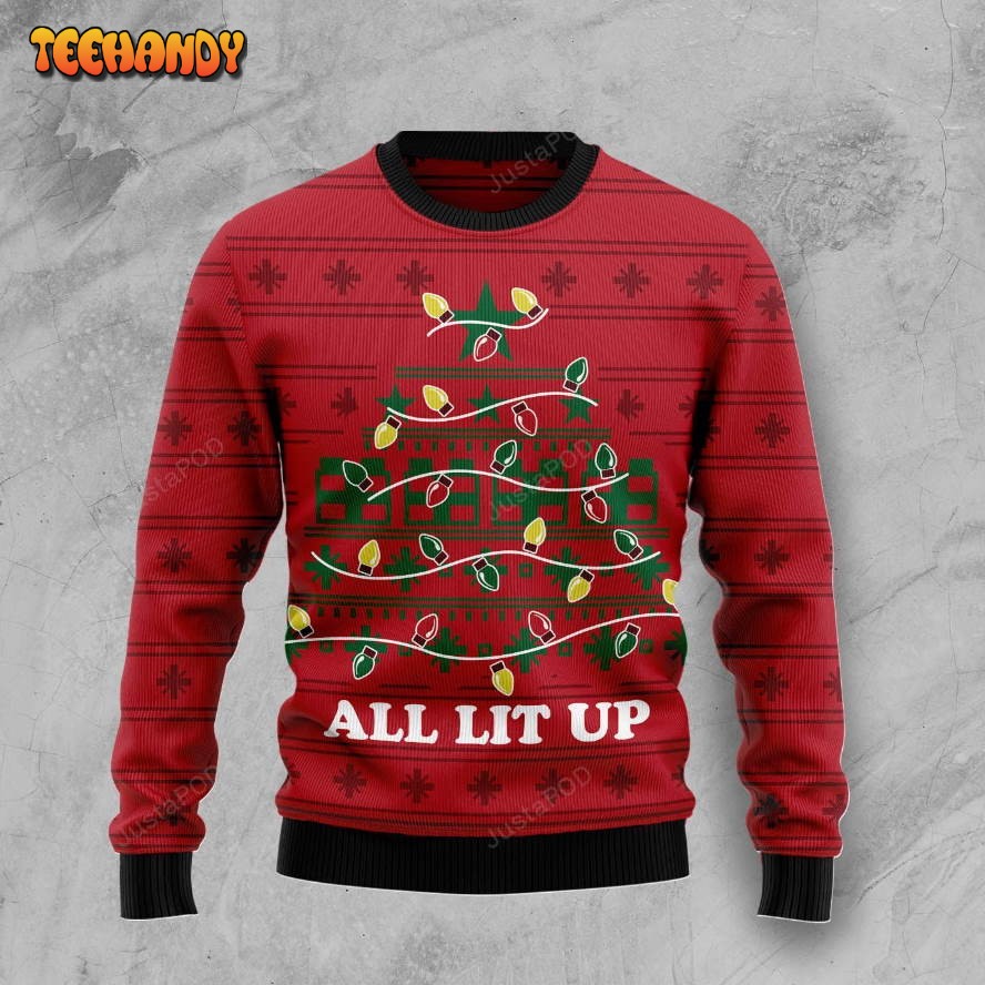 All Lit Up Noel Tree Ugly Christmas Sweater, Ugly Sweater, Christmas Sweaters