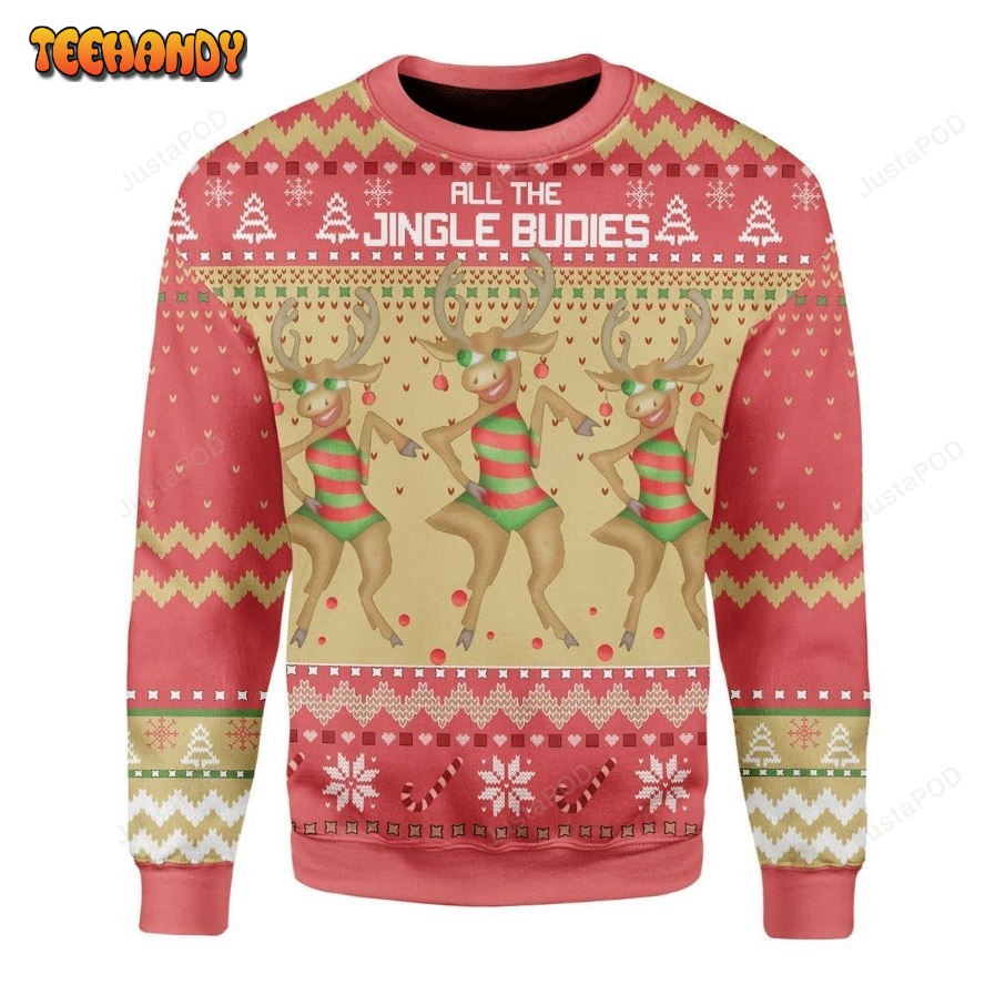 All The Single Budies Ugly Christmas Sweater, All Over Print Sweatshirt