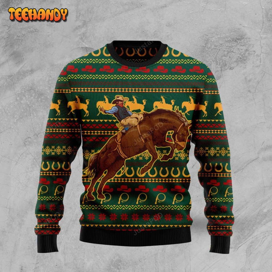 Amazing Cowboy Ugly Christmas Sweater, Ugly Sweater, Christmas Sweaters