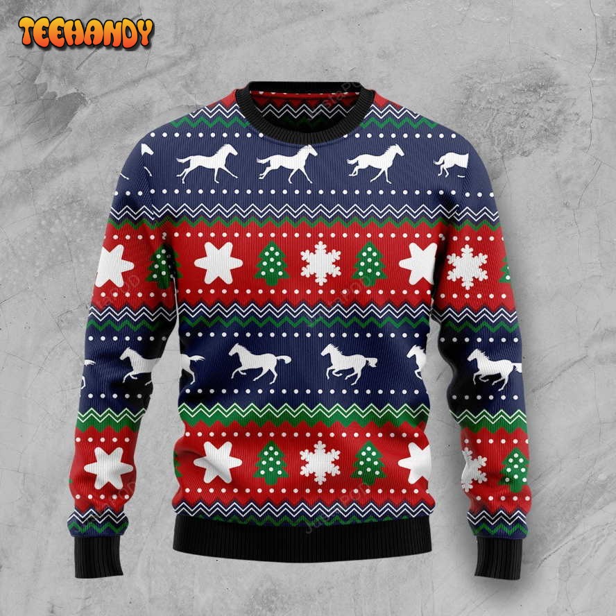 Amazing Horses Ugly Christmas Sweater, Ugly Sweater, Christmas Sweaters