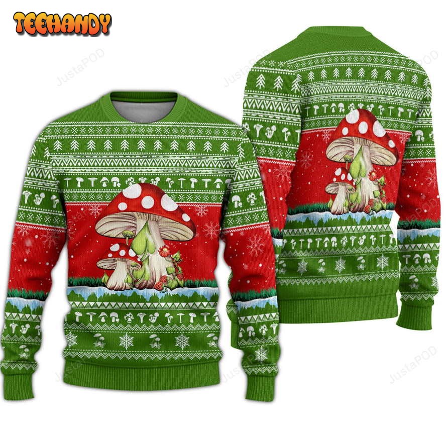 Amazing Magic Mushroom Ugly Christmas Sweater, All Over Print Sweatshirt