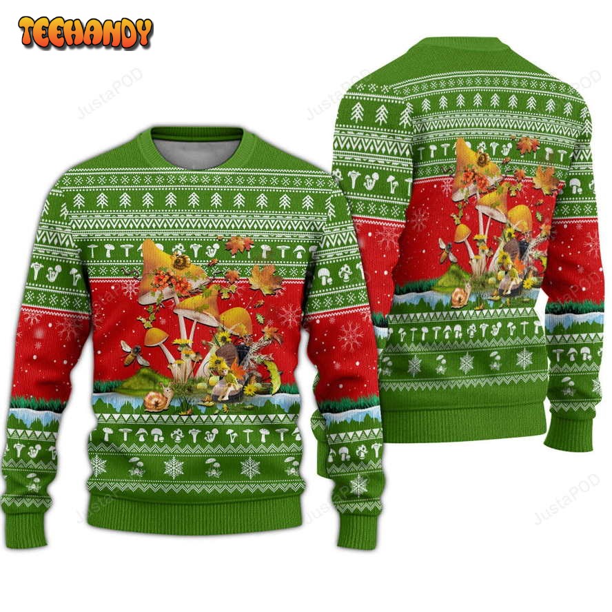 Amazing Mushroom Ugly Christmas Sweater, All Over Print Sweatshirt