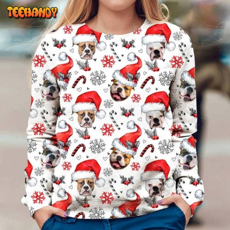 American Bulldog Ugly Sweater, Ugly Sweater, Christmas Sweaters