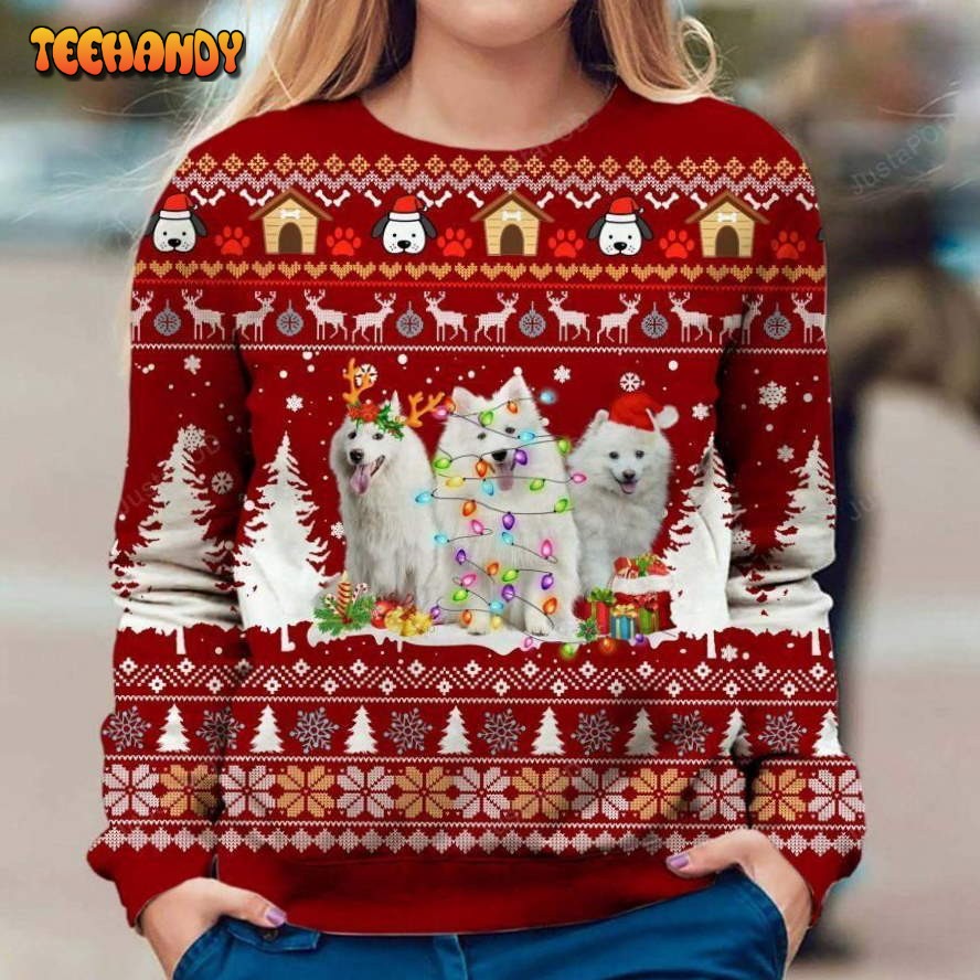 American Eskimo Dog Ugly Sweater, Ugly Sweater, Christmas Sweaters