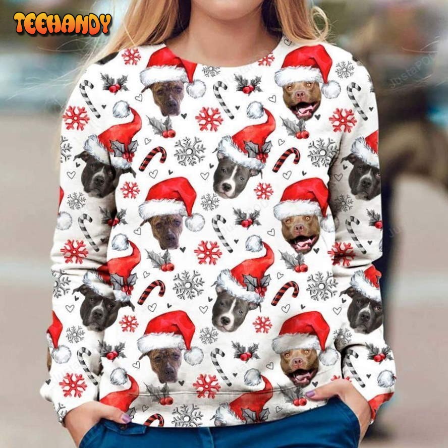 American Pit Bull Terrier Ugly Sweater, Ugly Sweater, Christmas Sweaters