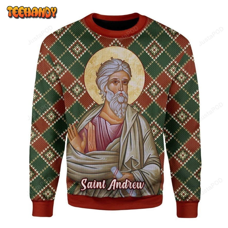 Andrew The Apostle Ugly Christmas Sweater, All Over Print Sweatshirt