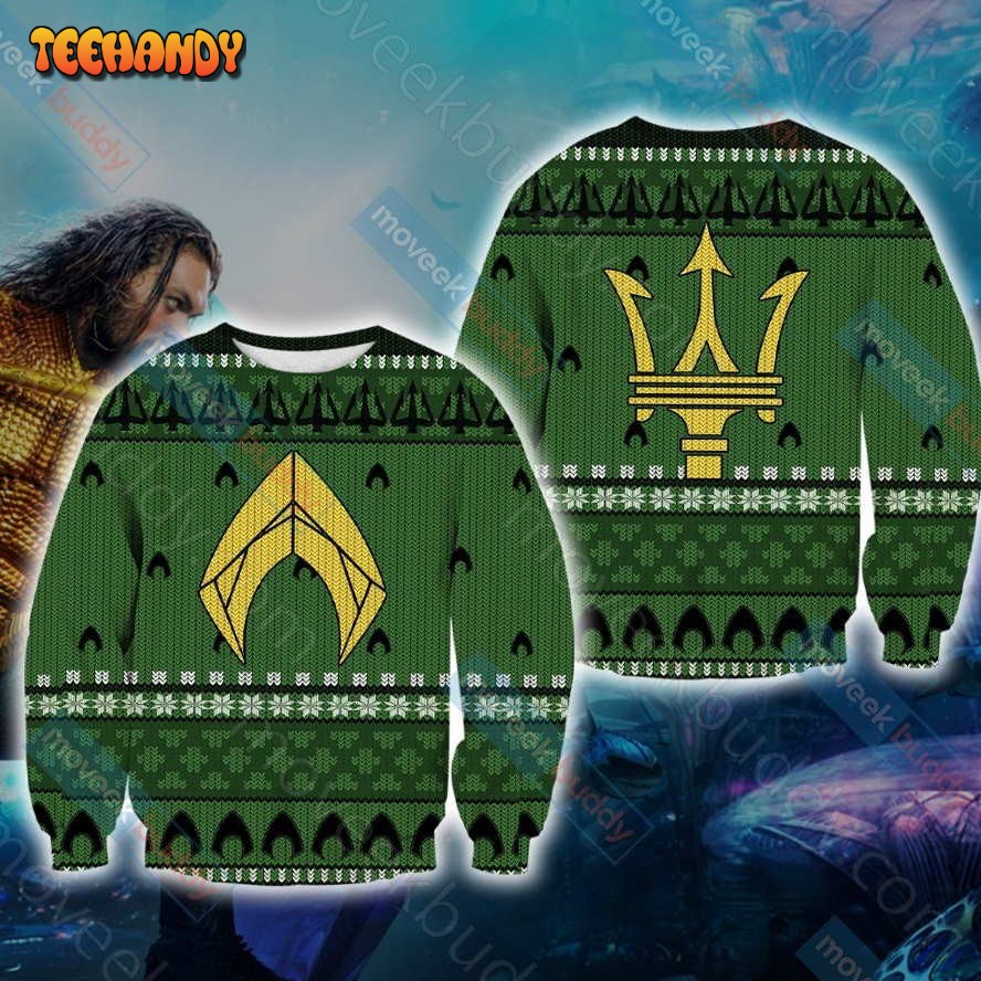 Aquaman Knitting Ugly Christmas Sweater, All Over Print Sweatshirt