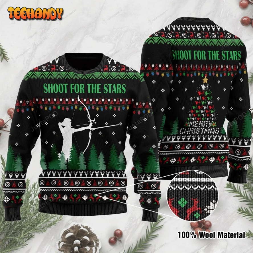 Archer Using Compound Ugly Christmas Sweater, All Over Print Sweatshirt