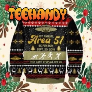 Area 51 3D Knitting Pattern Print Ugly Christmas Sweater, Ugly Sweater