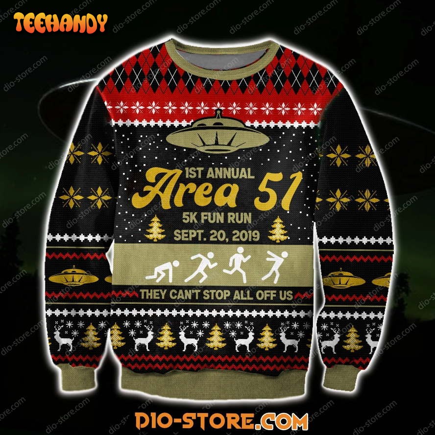 Area 51 Knitting Pattern For Unisex Ugly Christmas Sweater, Ugly Sweater