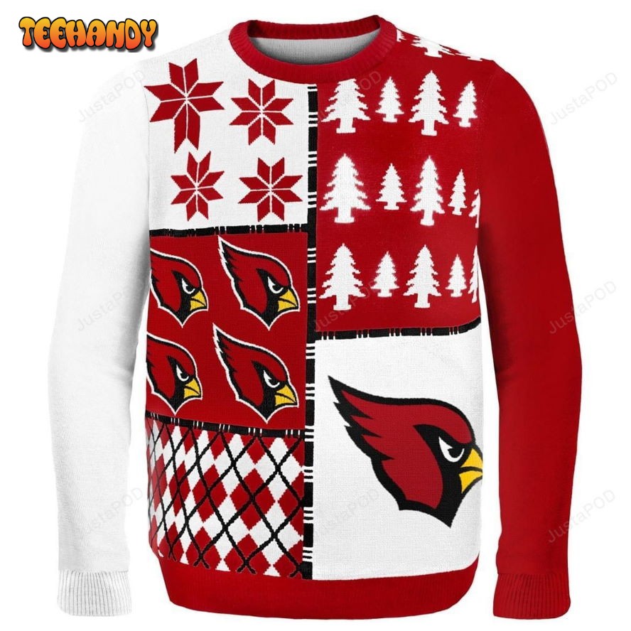 Arizona Cardinals Busy Block NFL Ugly Christmas Sweater, Ugly Sweater
