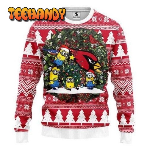 Arizona Cardinals Minion Ugly Christmas Sweater, All Over Print Sweatshirt