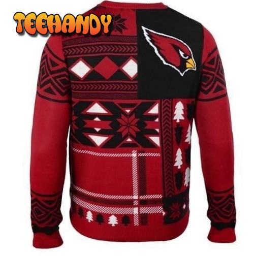 Arizona Cardinals Patches Ugly Christmas Sweater, Ugly Sweater