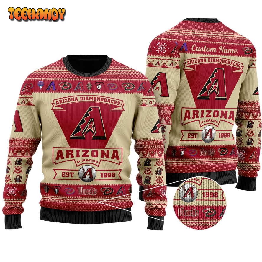 Arizona Diamondbacks Football Team Logo Personalized Ugly Sweater