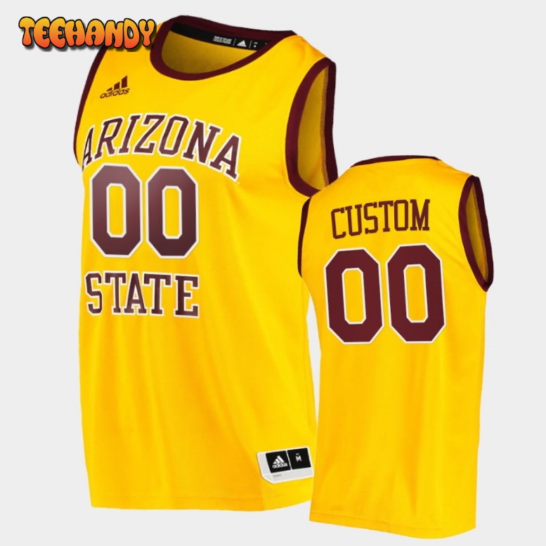 Arizona State Sun Devils Custom Gold College Basketball Jersey