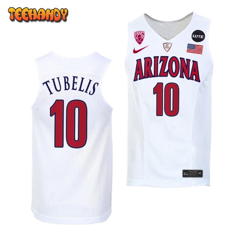 Arizona Wildcats Azuolas Tubelis 2022 White Replica College Basketball Jersey