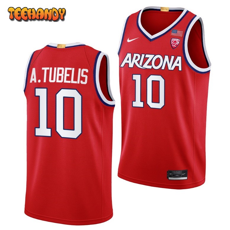 Arizona Wildcats Azuolas Tubelis 2023 Red College Basketball Jersey