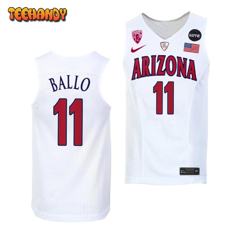 Arizona Wildcats Oumar Ballo 2022 White Replica College Basketball Jersey