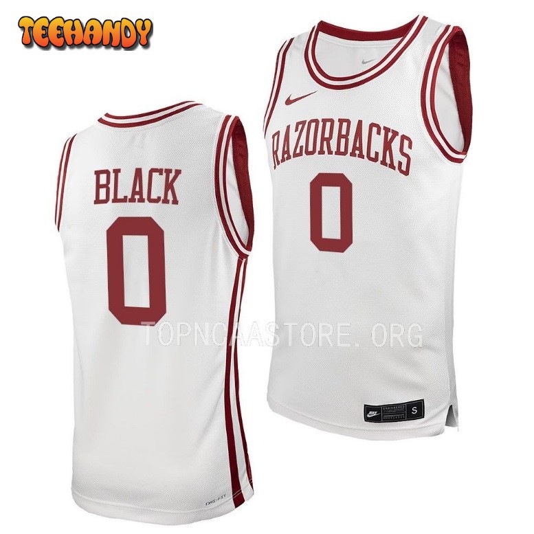 Arkansas Razorbacks Anthony Black 2023 White College Basketball Jersey