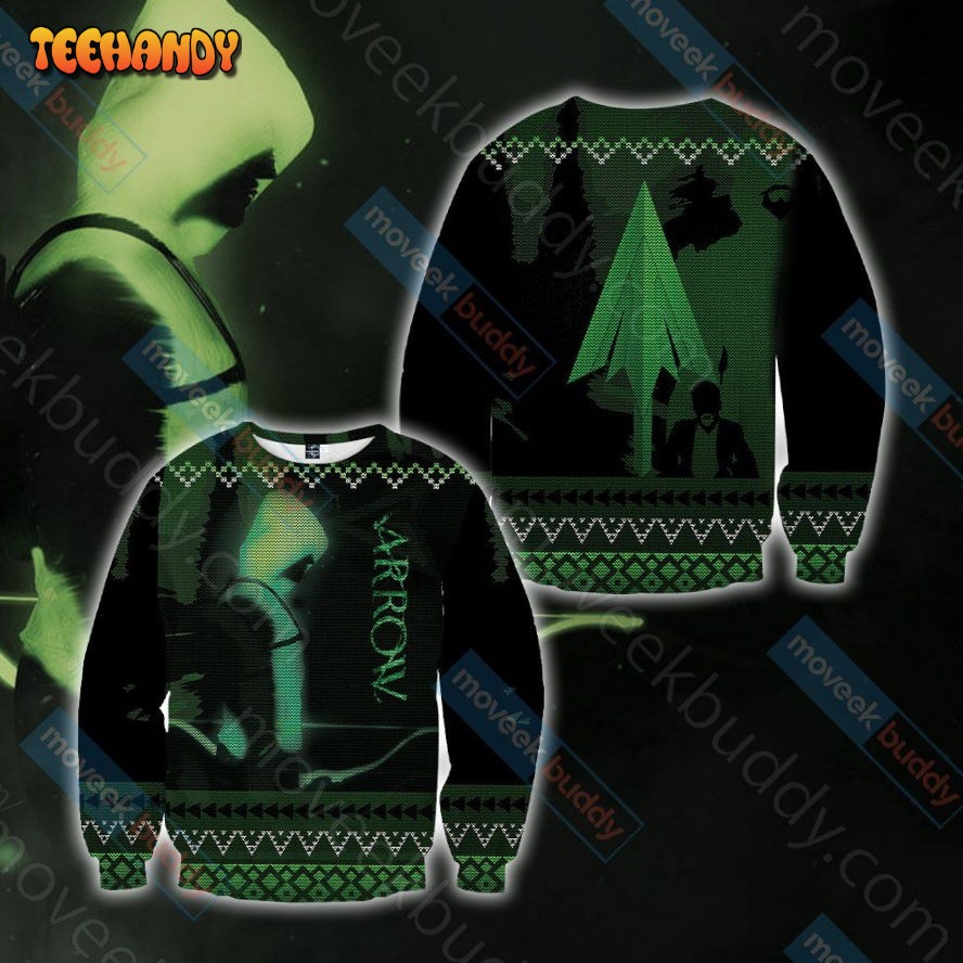 Arrow Knitting Style For Unisex Ugly Christmas Sweater, All Over Print Sweatshirt