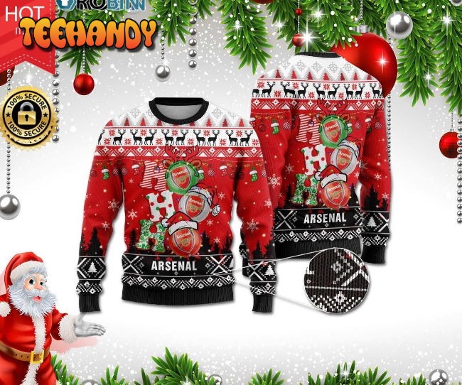 Arsenal Ho Ho Ho Ugly Christmas Sweater, All Over Print Sweatshirt, Ugly Sweater