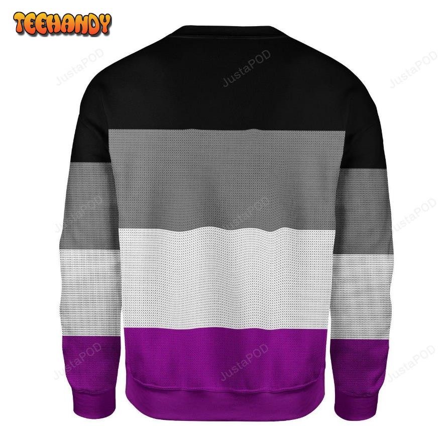 Asexual Pride Flag Ugly Christmas Sweater, All Over Print Sweatshirt, Ugly Sweater