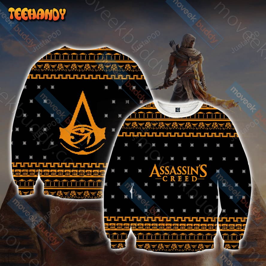 Assassin’s Creed Ugly Christmas Sweater, All Over Print Sweatshirt, Ugly Sweater