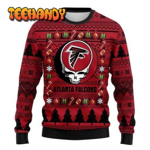 Atlanta Falcons Grateful Dead Ugly Christmas Sweater, All Over Print Sweatshirt