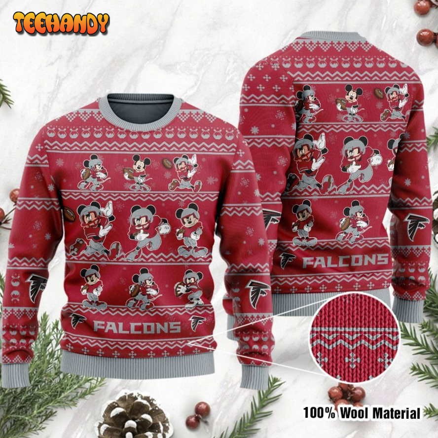 Atlanta Falcons Mickey Mouse Holiday Party Ugly Christmas Sweater