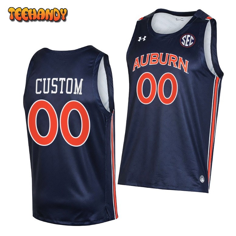 Auburn Tigers Custom Navy College Basketball Jersey