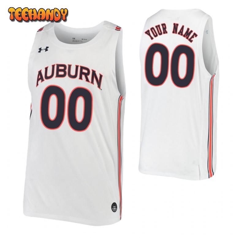 Auburn Tigers Custom White College Basketball Jersey