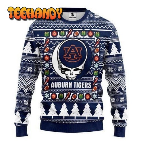 Auburn Tigers Grateful Dead Ugly Christmas Sweater All Over Print Sweatshirt