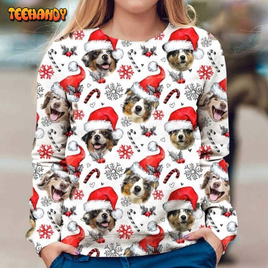 Australian Shepherd Ugly Sweater, Ugly Sweater, Christmas Sweaters