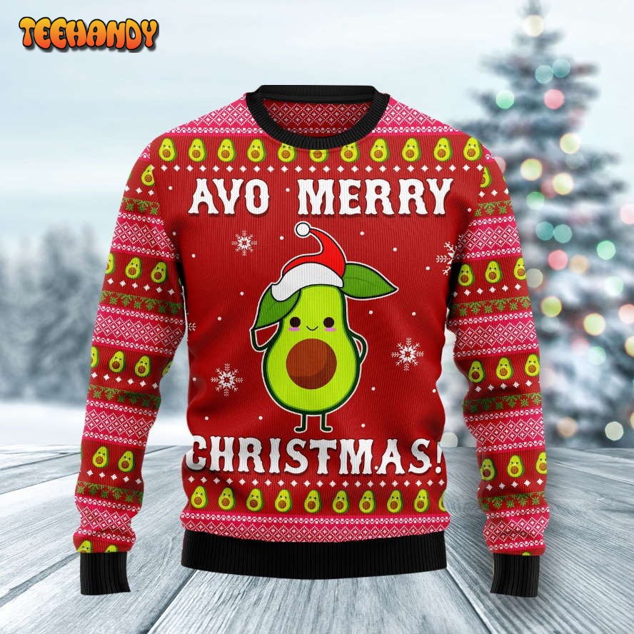 Avo Merry Christmas Ugly Christmas Sweater, All Over Print Sweatshirt