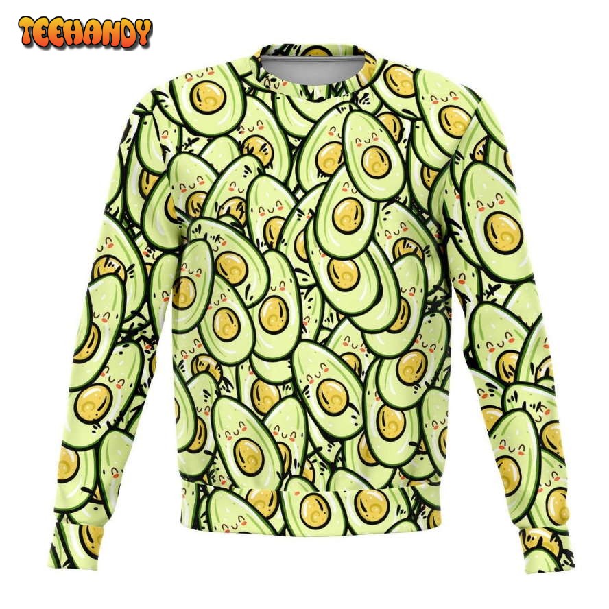 Avocado Ugly Christmas Sweater, All Over Print Sweatshirt, Ugly Sweater