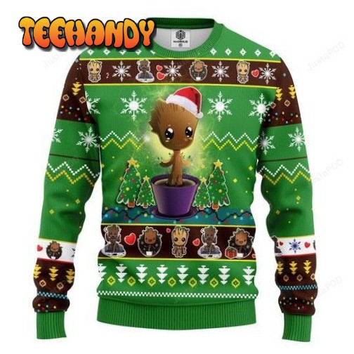 Baby Groot Ugly Christmas Sweater, All Over Print Sweatshirt, Ugly Sweater