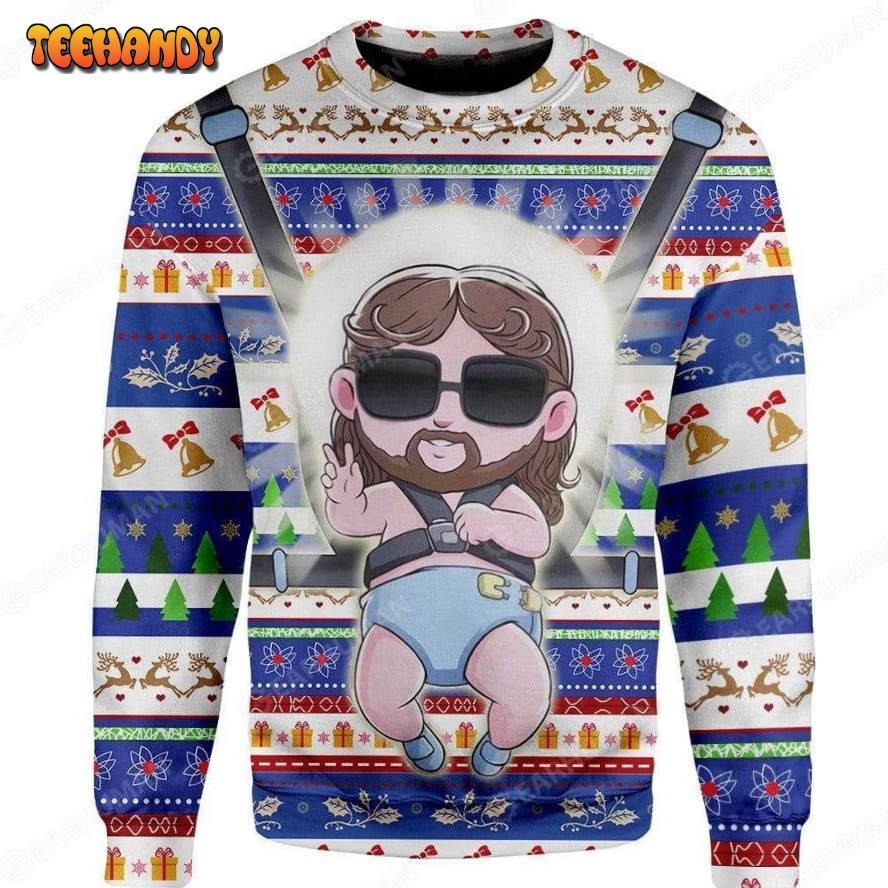 Baby Jesus Ugly Christmas Sweater All Over Print Sweatshirt Ugly Sweater