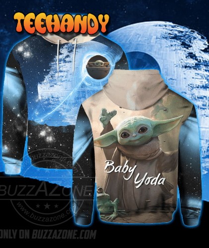 Baby Yoda Customized Pullover And Zip Pered Hoodies Custom 3D Graphic