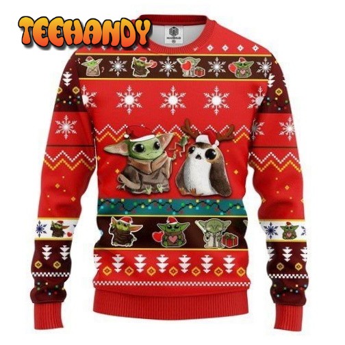 Baby Yoda For Unisex Ugly Christmas Sweater, All Over Print Sweatshirt